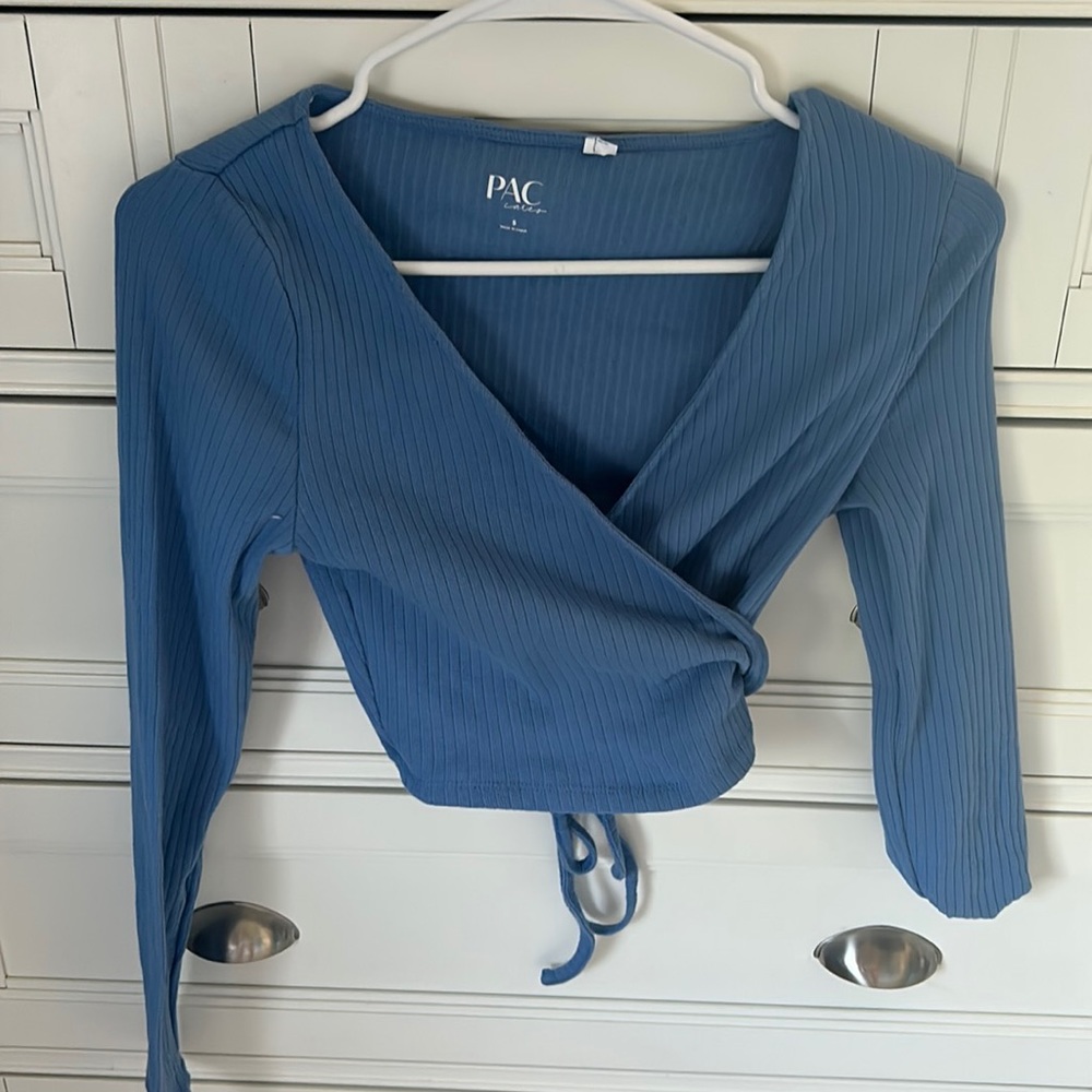 Pac Sun Blue Tie Top